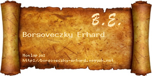 Borsoveczky Erhard névjegykártya